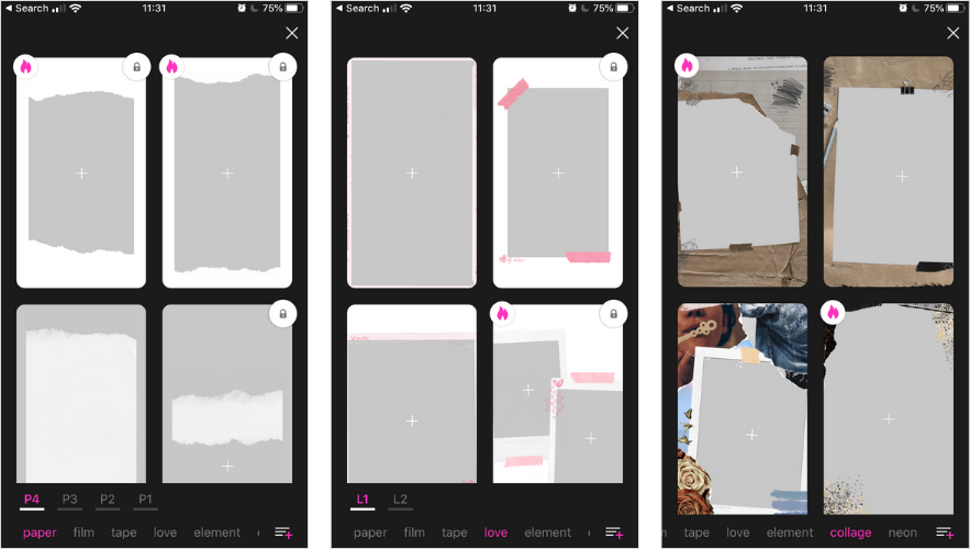 Applications pour Instagram Stories: Storyluxe