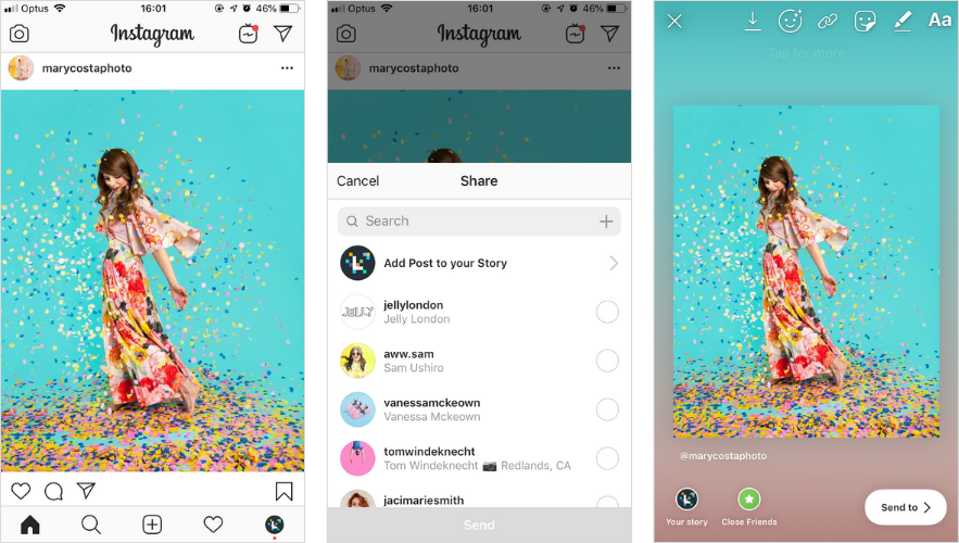 Augmentez l'engagement Instagram: Republiez les histoires Instagram