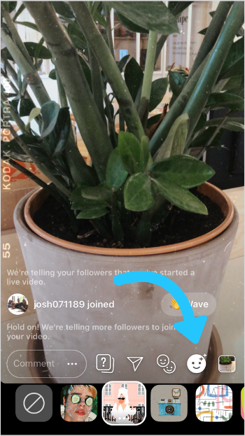 Comment ajouter un filtre à un Instagram Live 