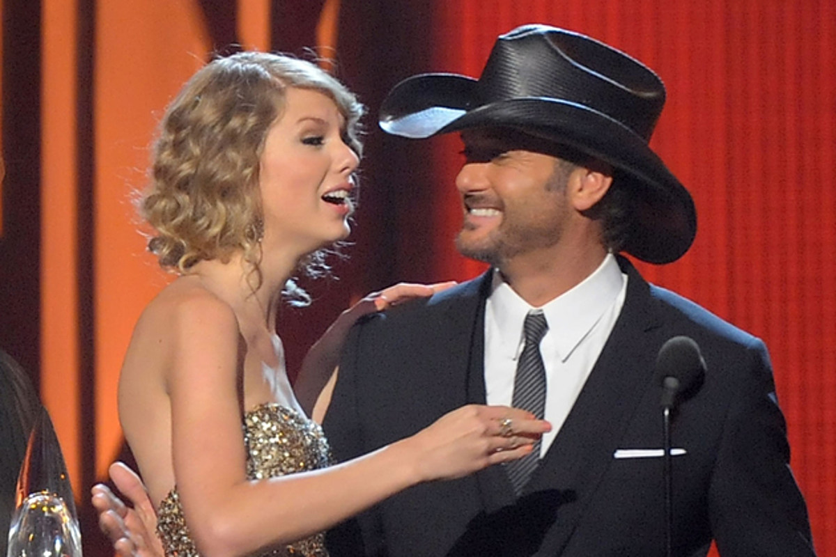 How old was Taylor Swift when she opened for Tim McGraw?