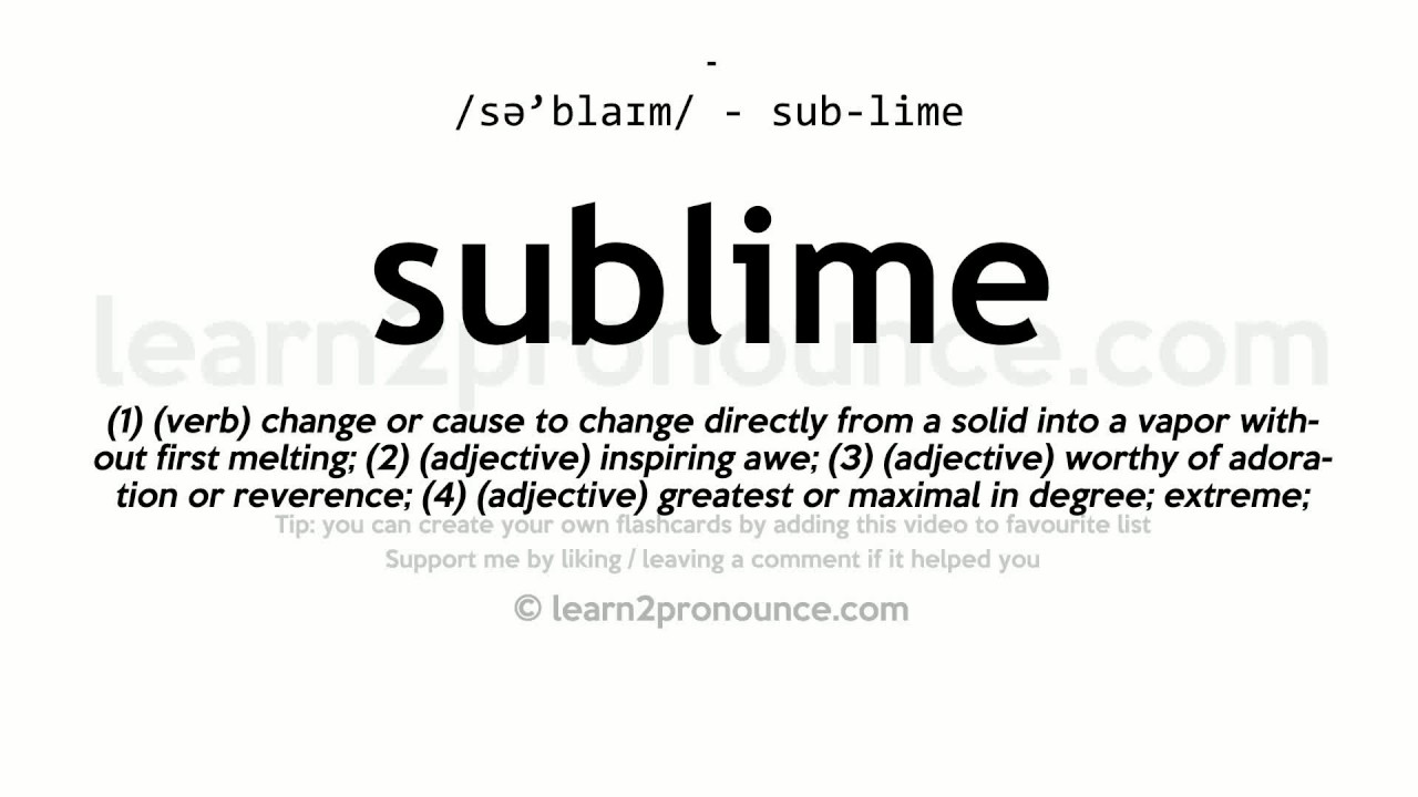 what-does-sublime-mean