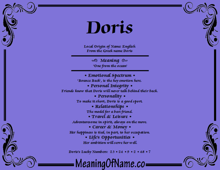 what-does-the-name-doris-mean