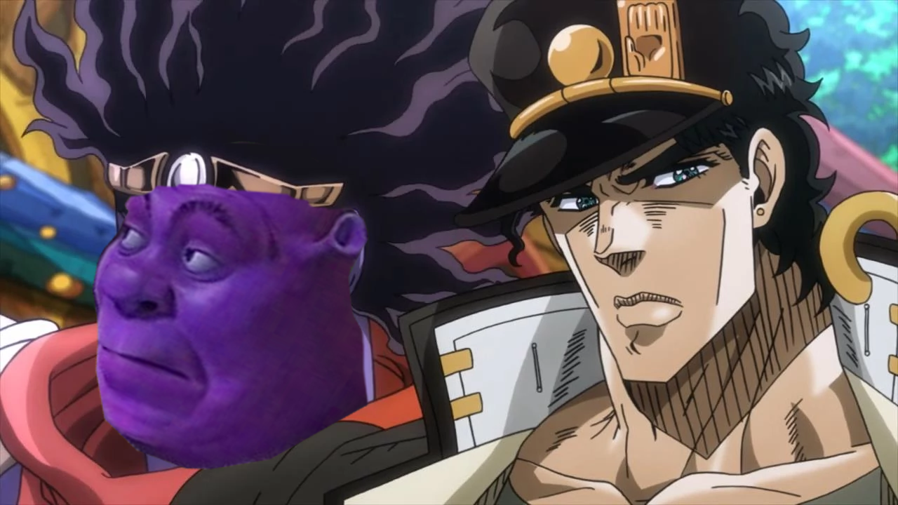 PLANKTON TIME on X: Parts 4-6 jotaro can't be bald bc star platinum isn't  bald. Unless.  / X