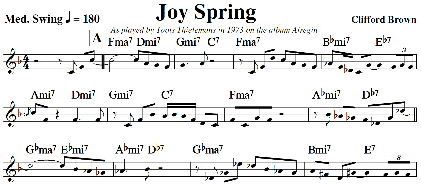 Joy spring. Clifford Brown & Max Roach - Joy Spring. Joy Spring Ноты. Joy Spring Sheet Music.