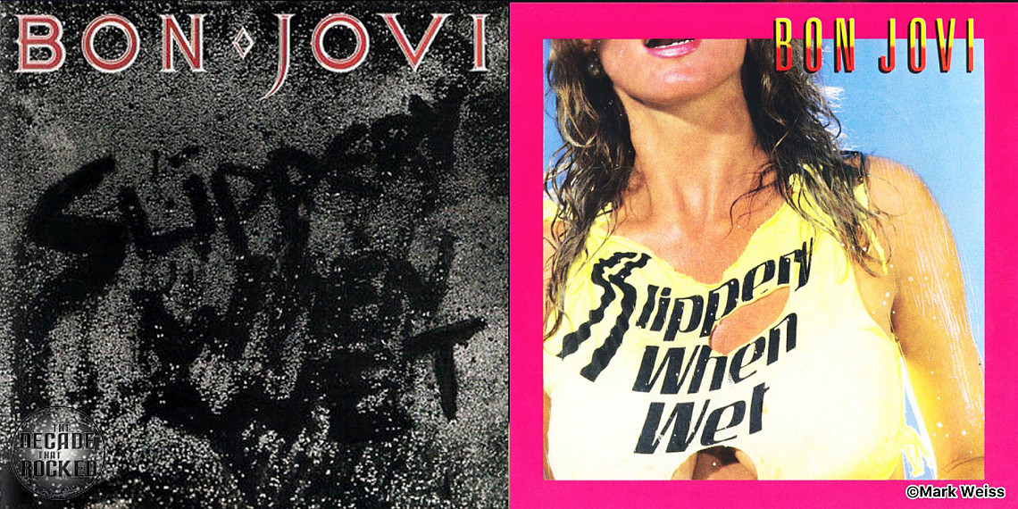 What was the original Slippery When Wet album cover?