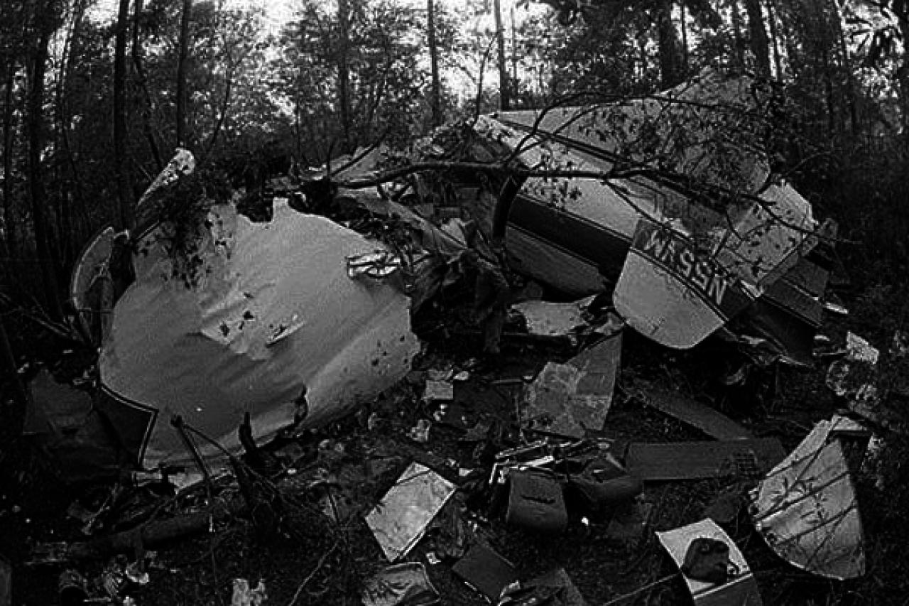 Which band died in a plane crash?