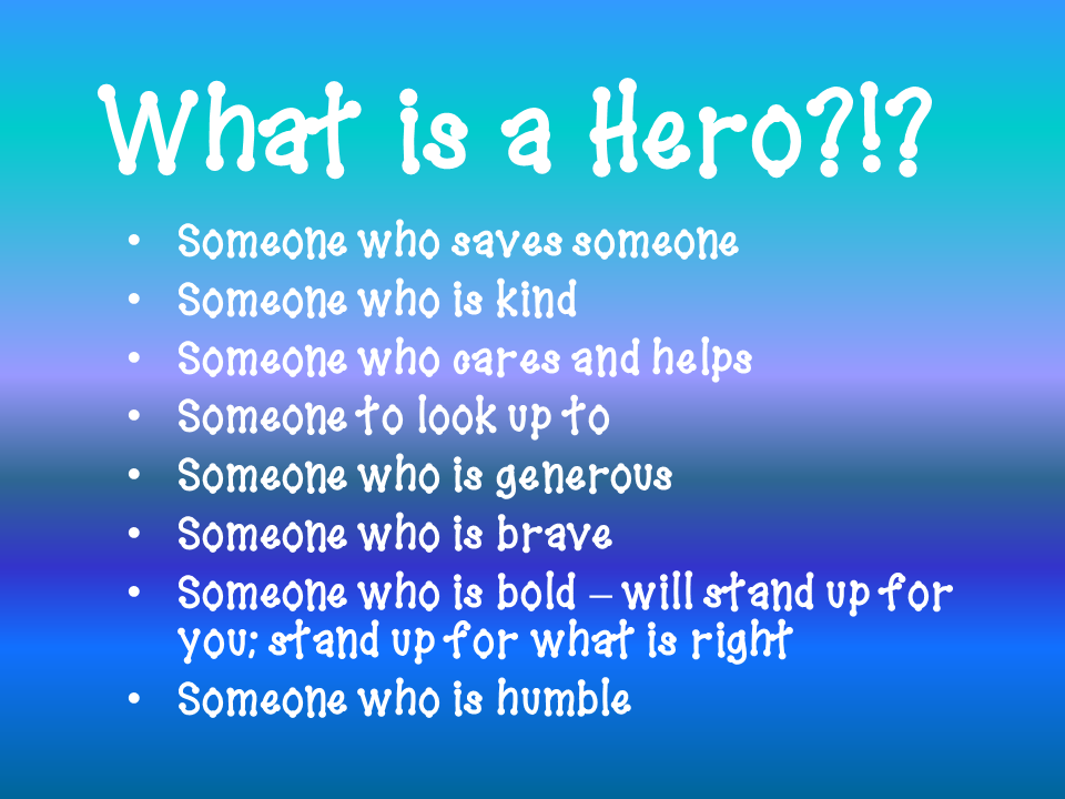 what defines a hero essay