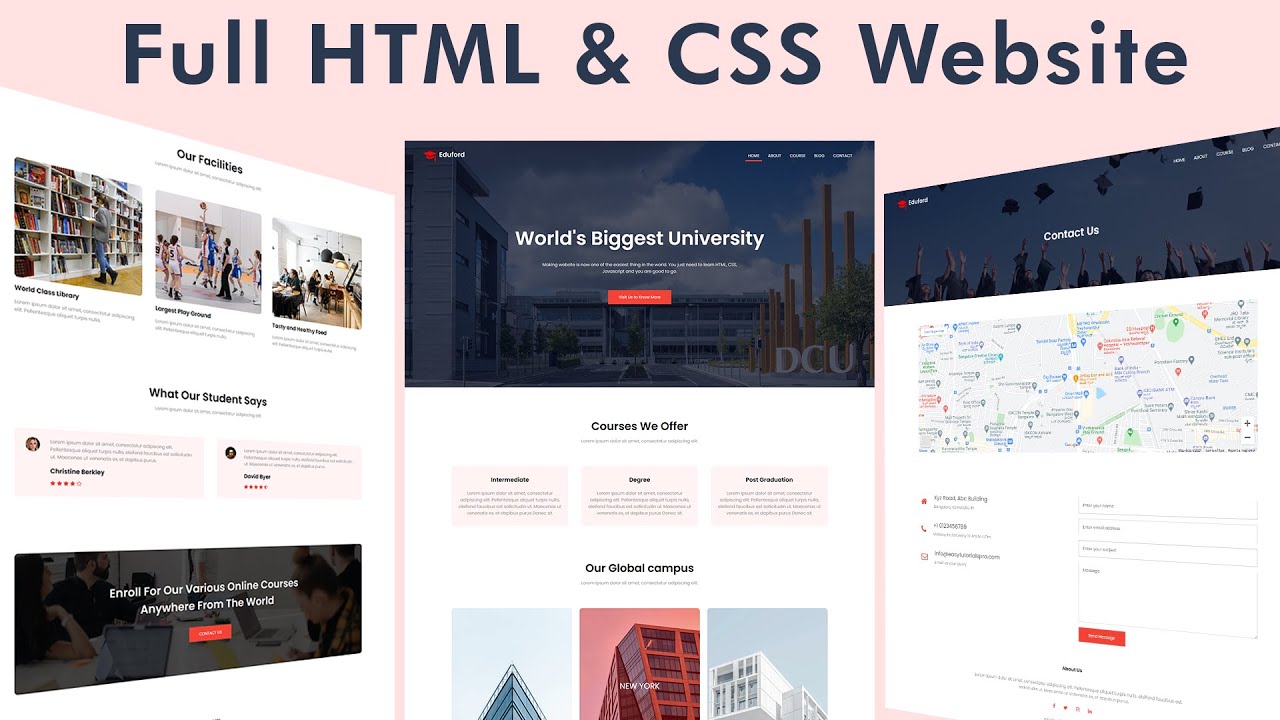 Can we create ecommerce website using HTML and CSS?