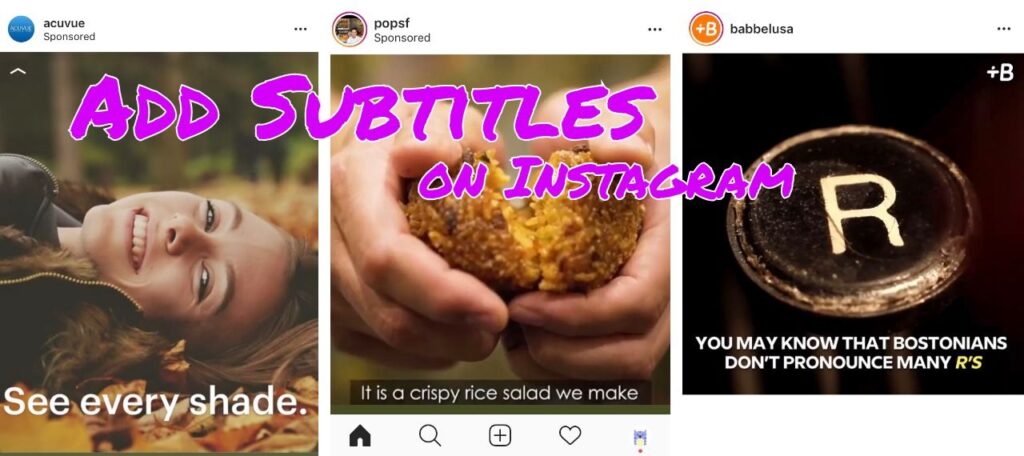How do I enable subtitles on Instagram?