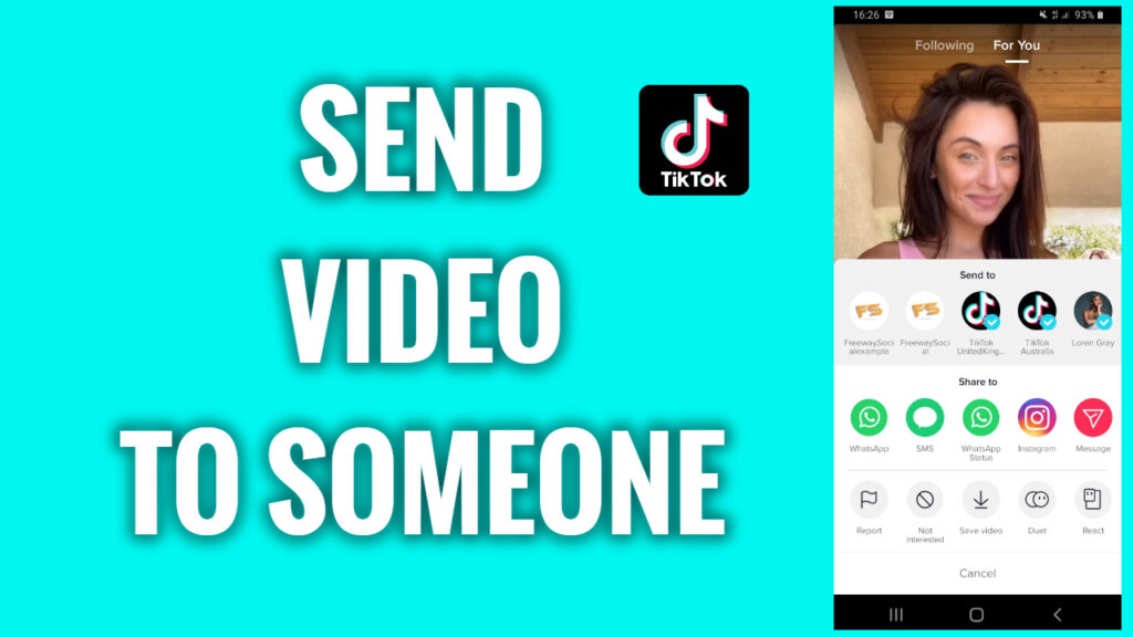 How do you send Tiktoks on TikTok?