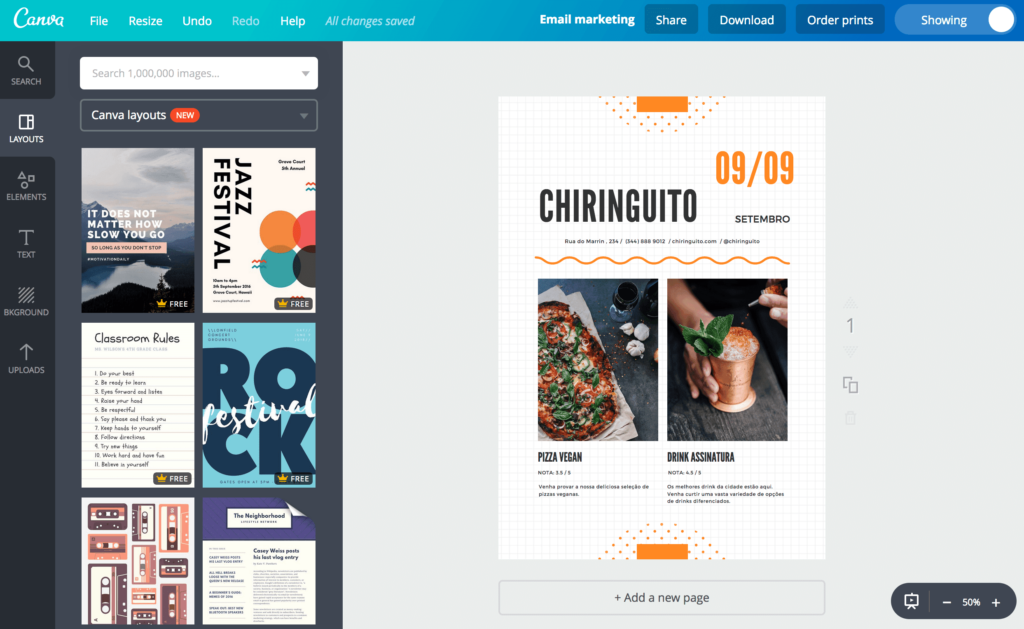 Can you use Canva for email templates?