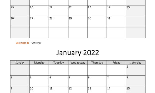 What calendar can be used for 2022?