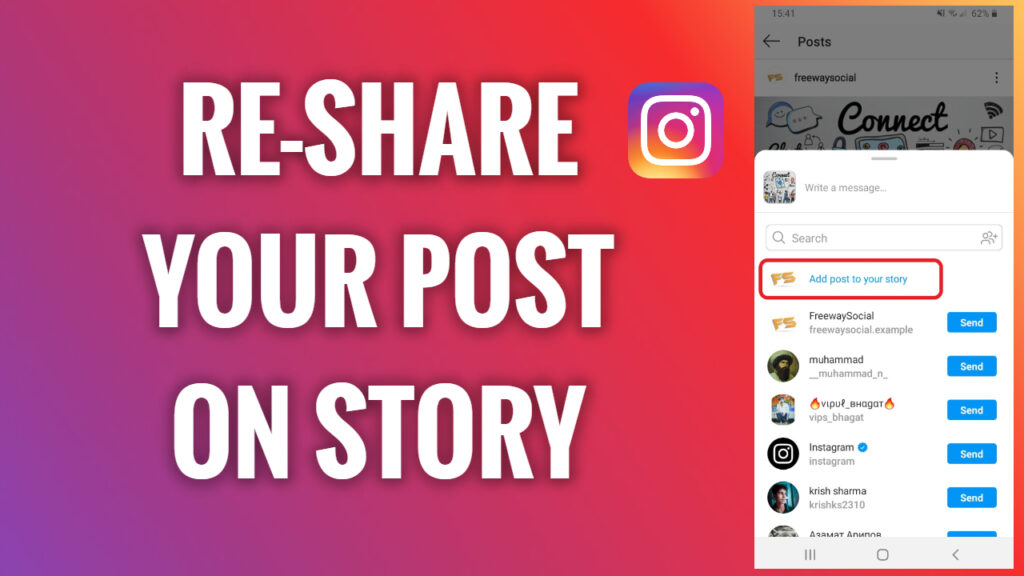 How do I share a post on Instagram from my iPhone?