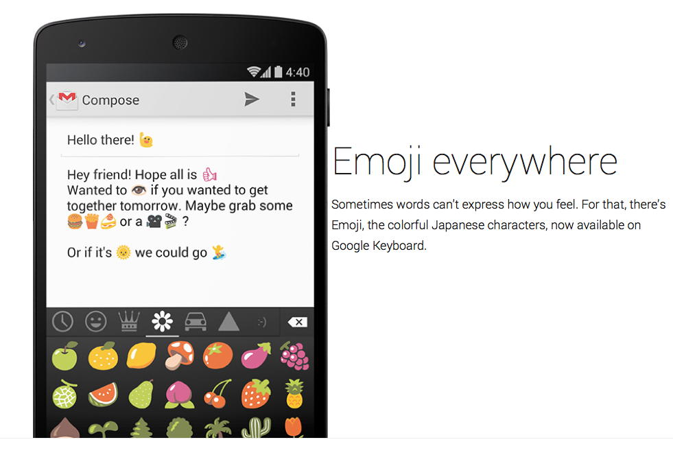 Do Androids show emojis?