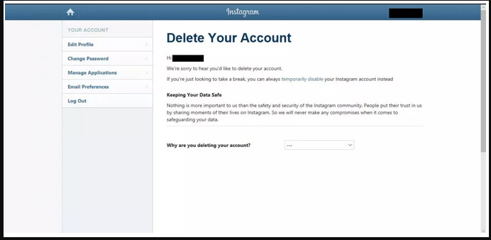 How do I delete an old Instagram account if I forgot my password?