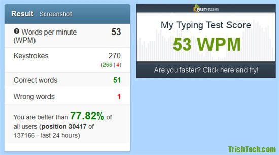 What is the average wpm for a 13 year old?