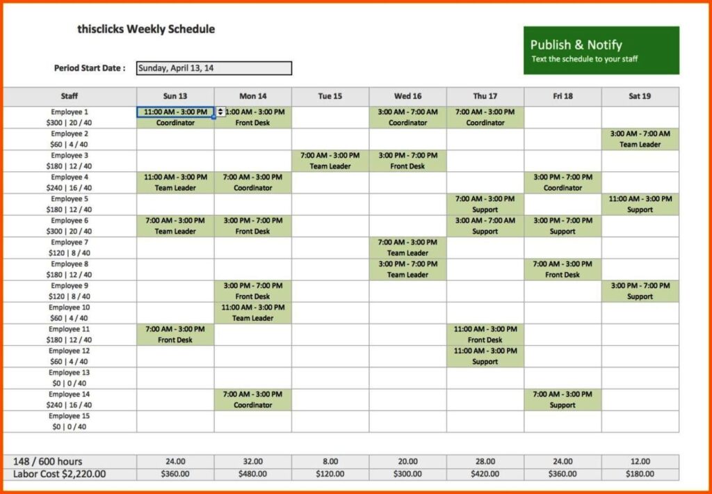 How To Make Work Calendar In Excel