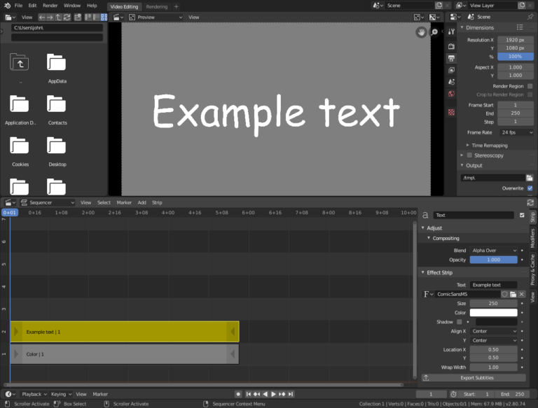 how-do-i-customize-text-in-blender