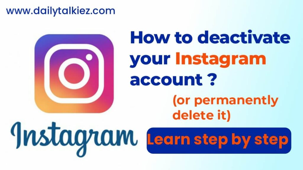 Why can't I disable my Instagram account?