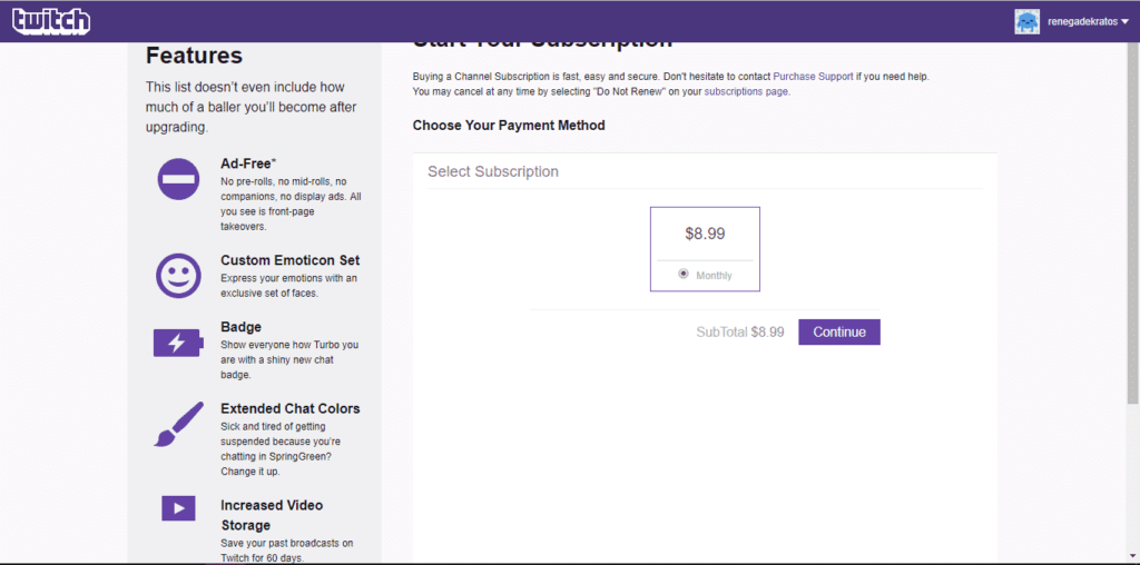 What does a Tier 3 sub on Twitch?