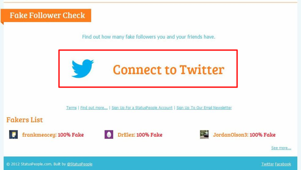 How do you check if someones Twitter followers are fake?