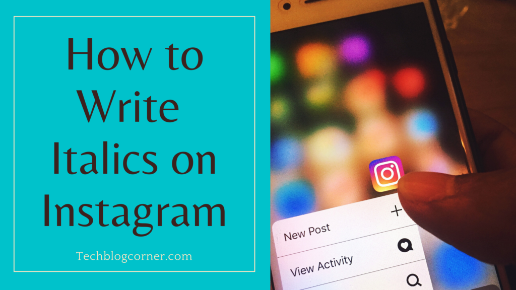 Can you just blog on Instagram?