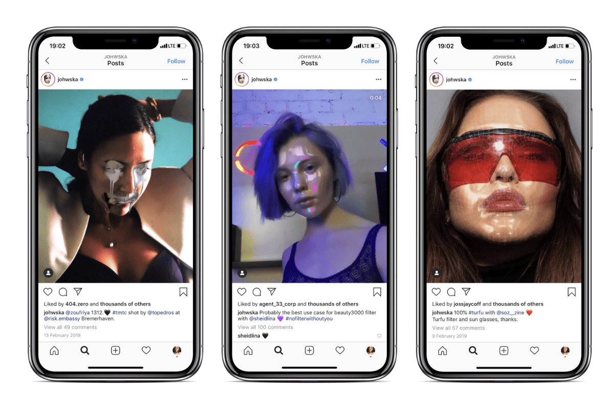 How do I use Instagram filters in my gallery?