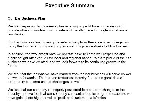 What Is An Executive Summary Example