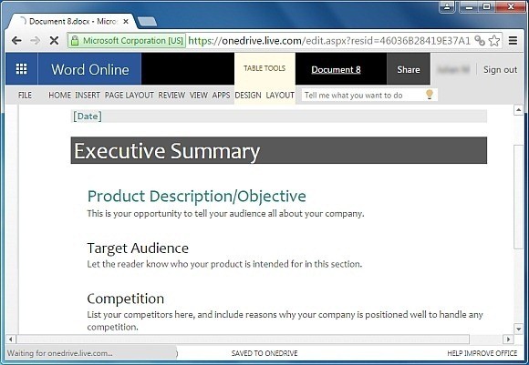How do you write an executive summary in Word?