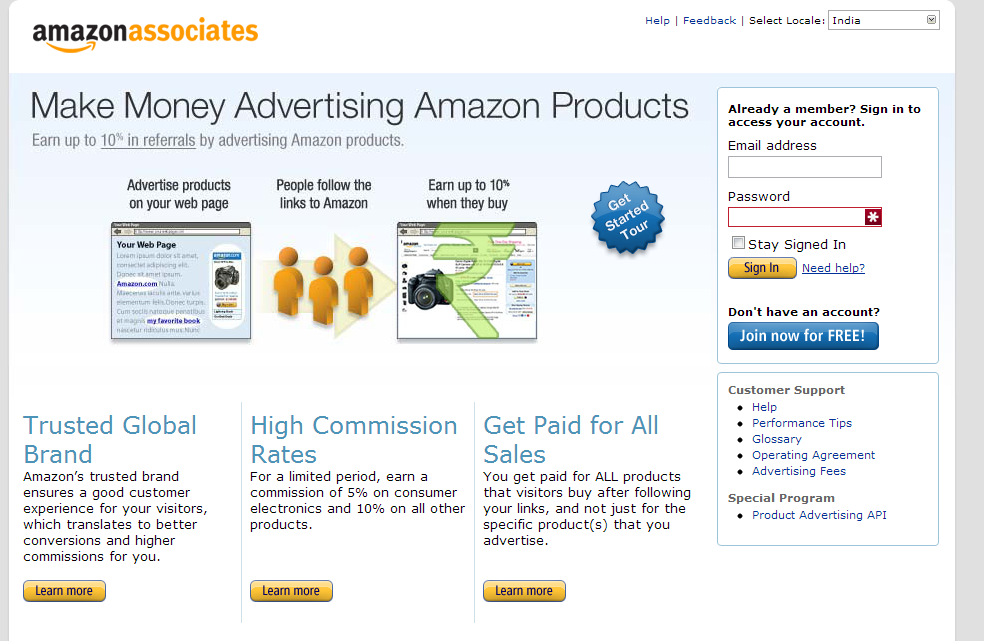 How can I earn from Amazon India?