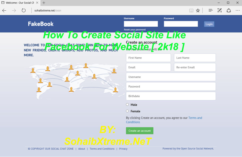 How can I make a website like facebook for free?