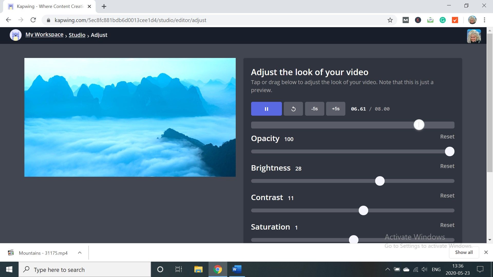 How do I remove Kapwing watermark?