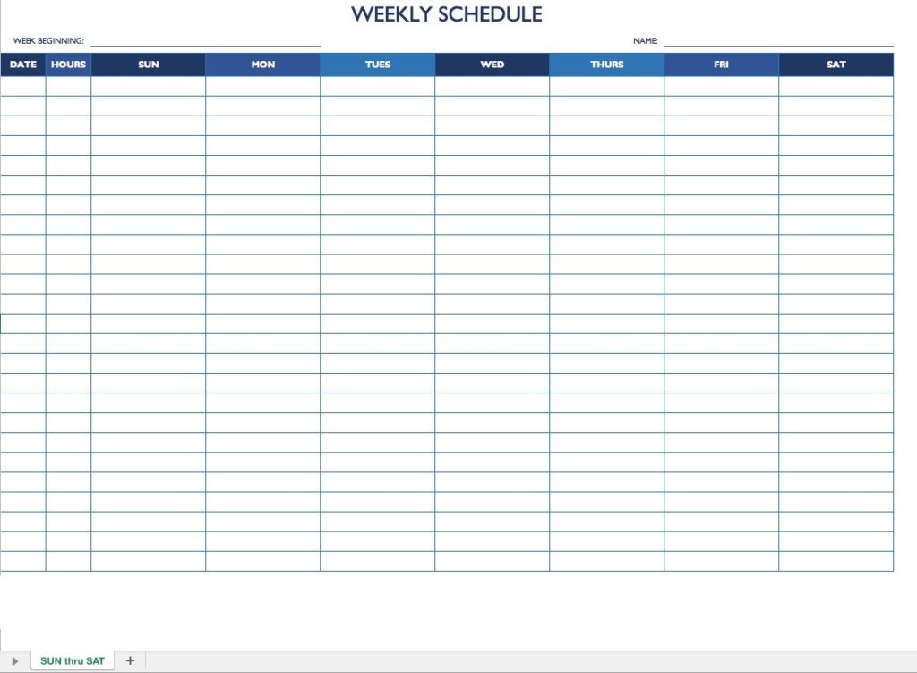 How do I make a schedule in Google Sheets?