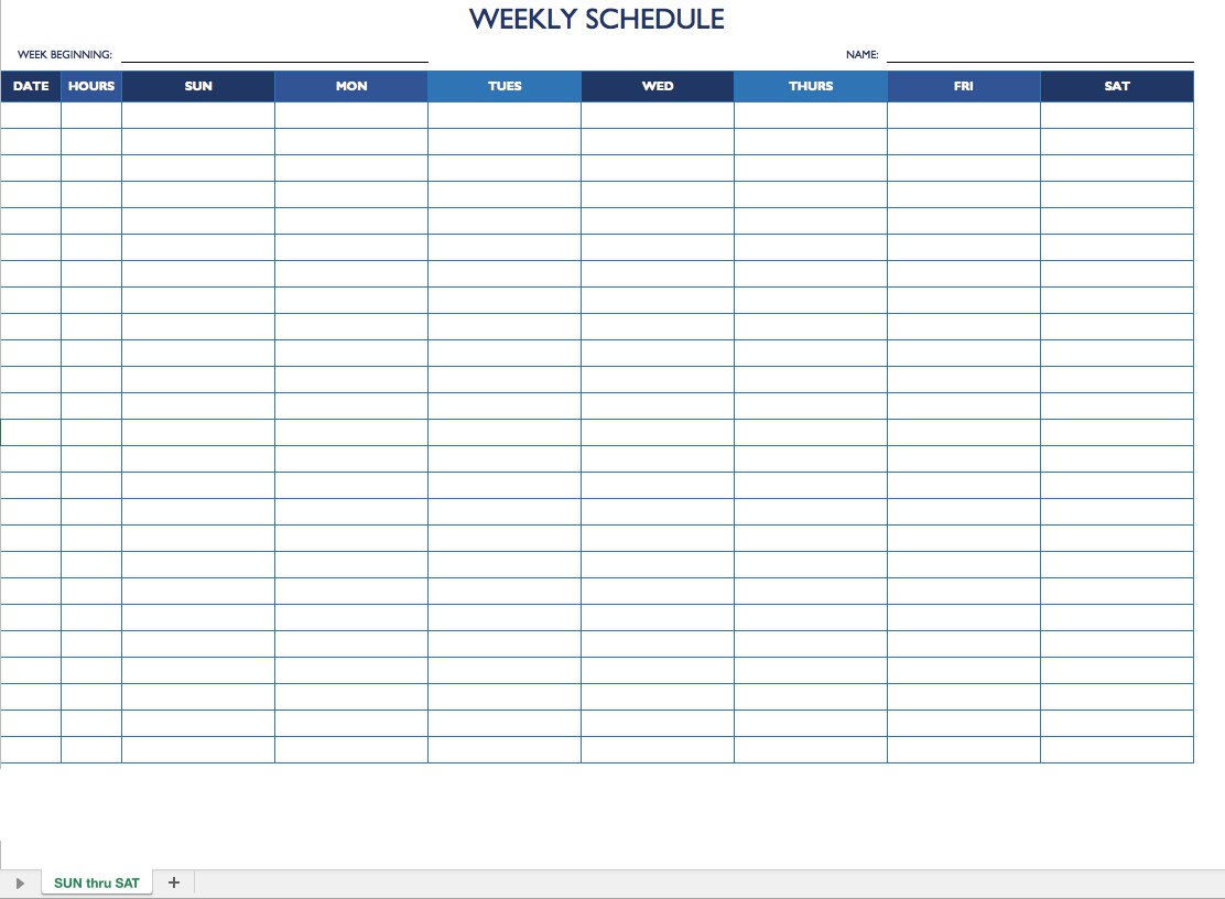 How Do I Create A Schedule Template In Excel