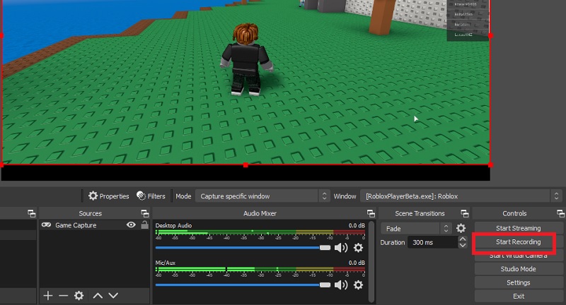 How do you record your screen on Roblox on a laptop?