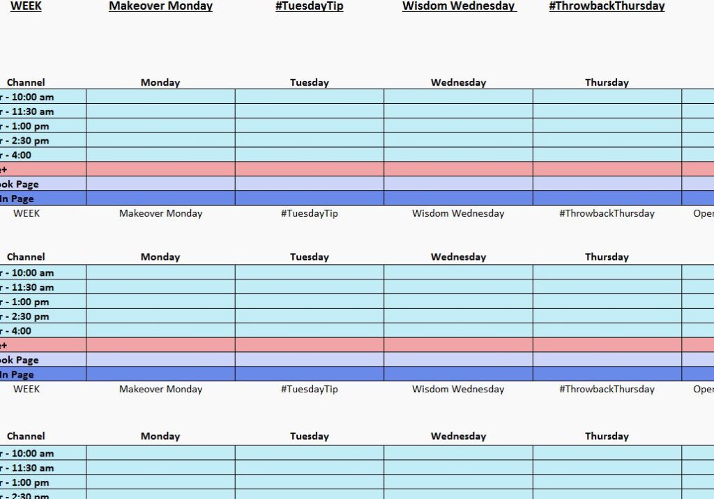 What is a good social media posting schedule?