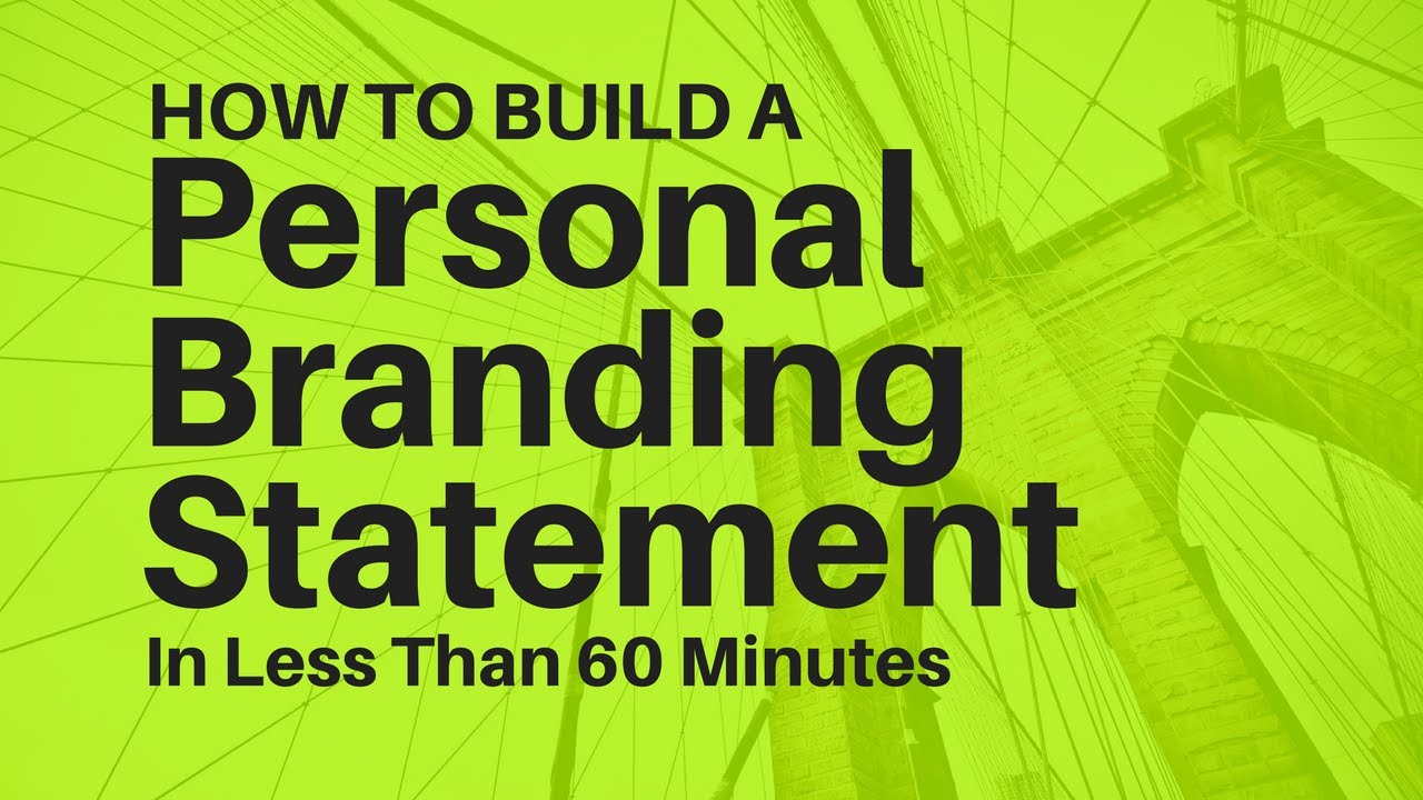 What is an example of a personal brand statement?