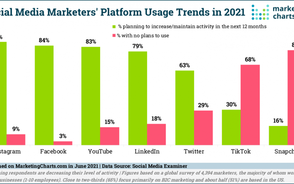 What are the most used social media platforms in USA?