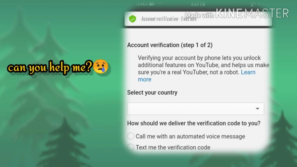 can you verify your youtube channel without phone number