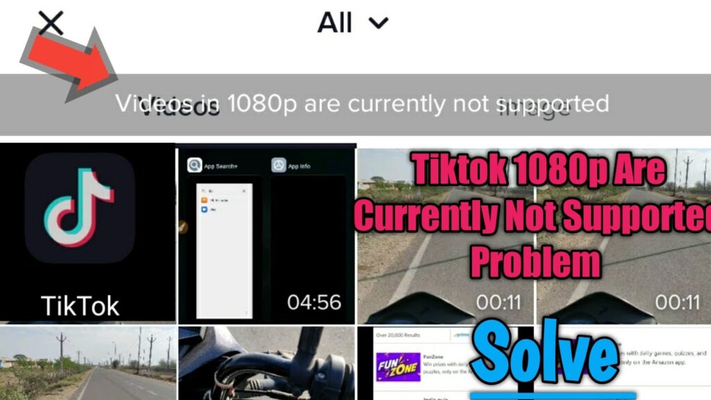 Why does TikTok say current resolution is not supported?